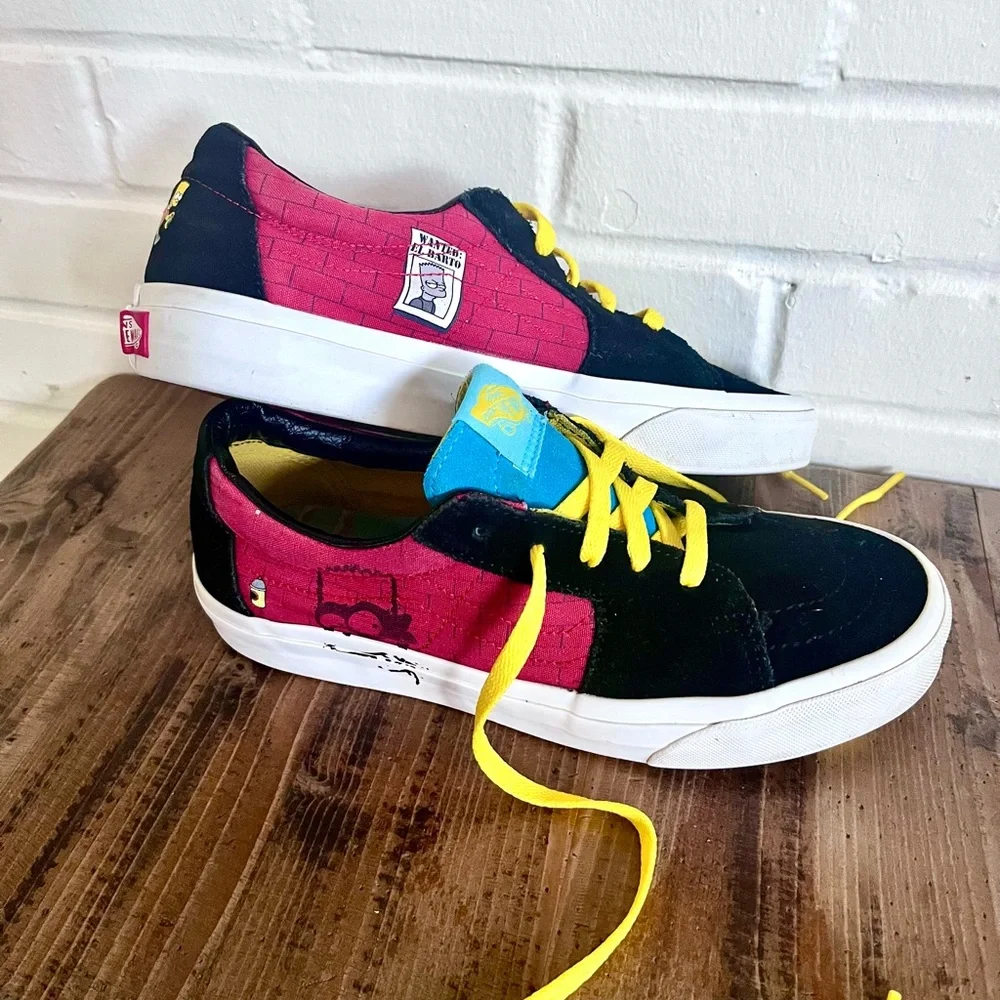 ❌SOLD❌ Vans Sk8-Low El Barto The Simpsons, Women’s SZ 8.5 GUC - Picture 1 of 10